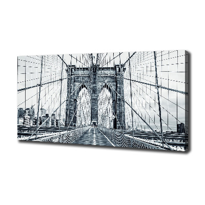 Cuadro canvas moderno de gran formato horizontal Puente de Brooklyn