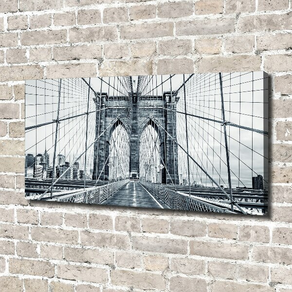 Cuadro canvas moderno de gran formato horizontal Puente de Brooklyn