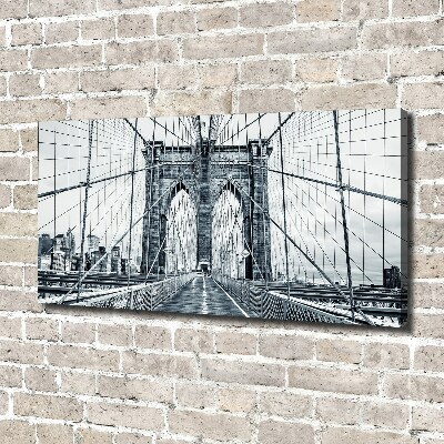 Cuadro canvas moderno de gran formato horizontal Puente de Brooklyn