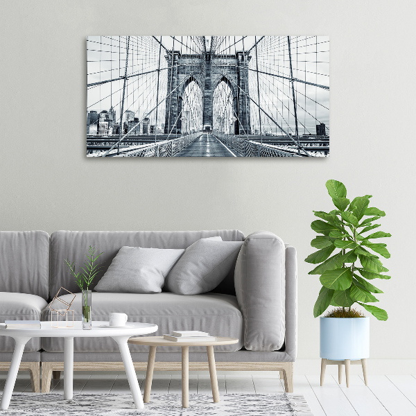 Cuadro canvas moderno de gran formato horizontal Puente de Brooklyn