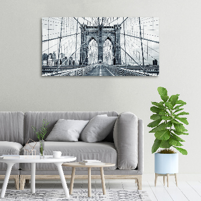 Cuadro canvas moderno de gran formato horizontal Puente de Brooklyn