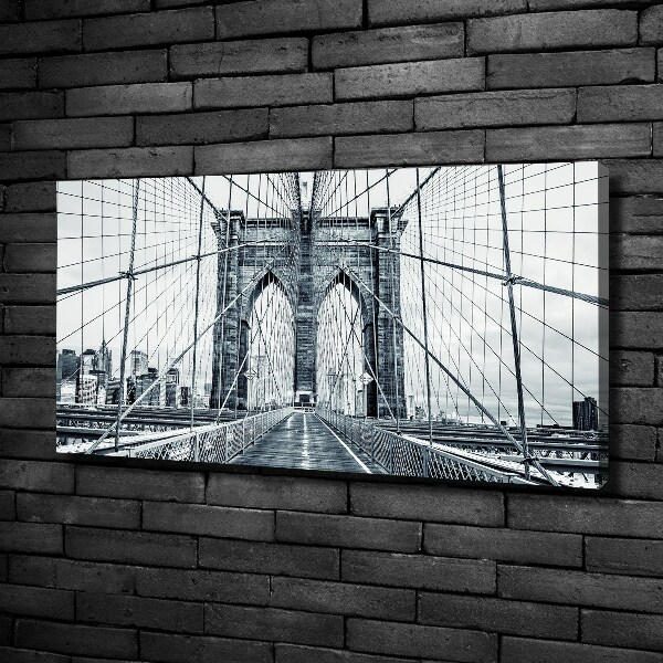 Cuadro canvas moderno de gran formato horizontal Puente de Brooklyn