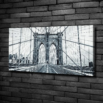 Cuadro canvas moderno de gran formato horizontal Puente de Brooklyn