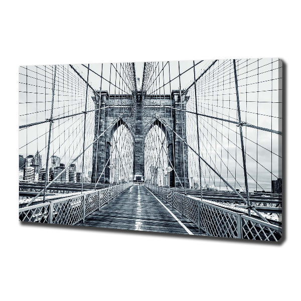 Cuadro canvas moderno de gran formato horizontal Puente de Brooklyn