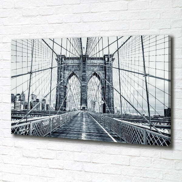 Cuadro canvas moderno de gran formato horizontal Puente de Brooklyn