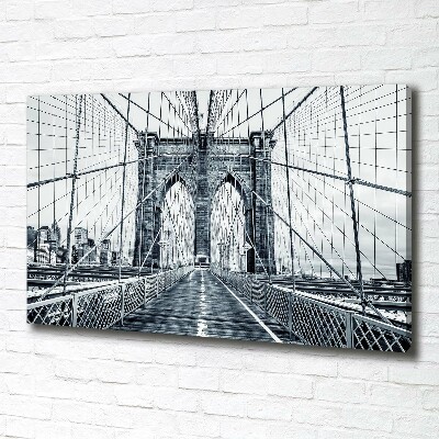 Cuadro canvas moderno de gran formato horizontal Puente de Brooklyn