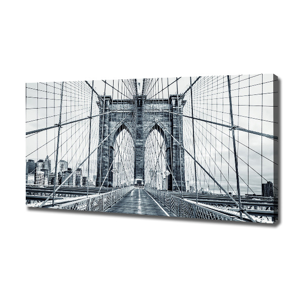 Cuadro canvas moderno de gran formato horizontal Puente de Brooklyn