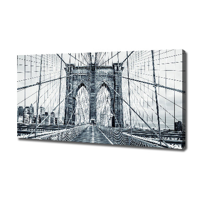 Cuadro canvas moderno de gran formato horizontal Puente de Brooklyn