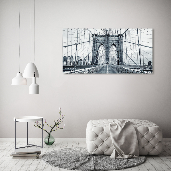 Cuadro canvas moderno de gran formato horizontal Puente de Brooklyn