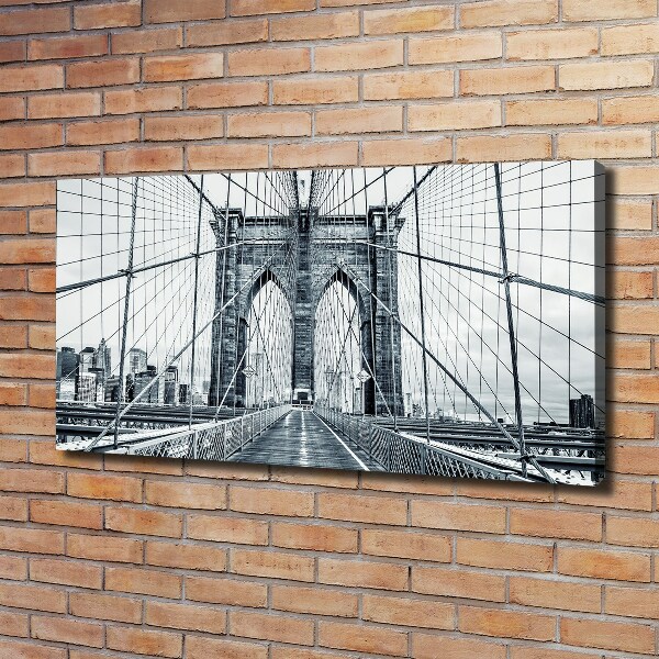 Cuadro canvas moderno de gran formato horizontal Puente de Brooklyn