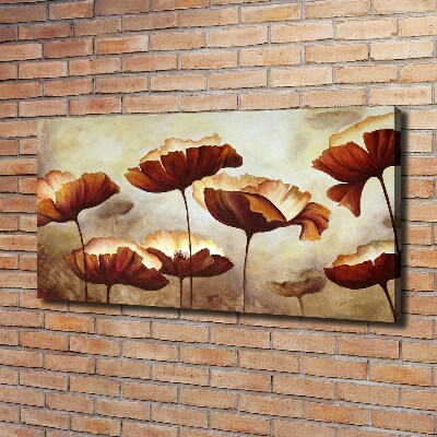 Fotocuadro en lienzo de alta calidad horizontal Amapolas