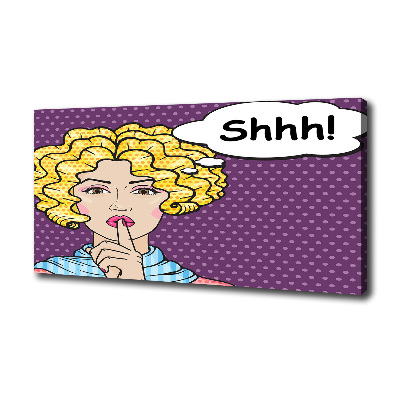 Fotocuadro en lienzo de alta calidad horizontal Mujer de cómic