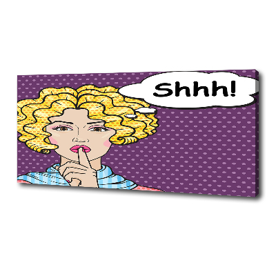 Fotocuadro en lienzo de alta calidad horizontal Mujer de cómic