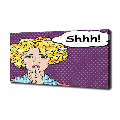 Fotocuadro en lienzo de alta calidad horizontal Mujer de cómic