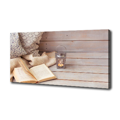 Fotocuadro en lienzo de alta calidad horizontal Relajarse con un libro