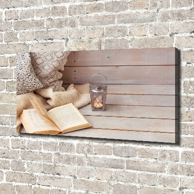 Fotocuadro en lienzo de alta calidad horizontal Relajarse con un libro