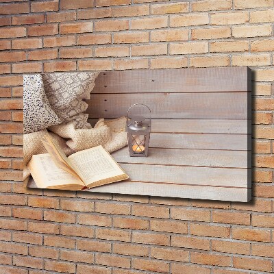 Fotocuadro en lienzo de alta calidad horizontal Relajarse con un libro