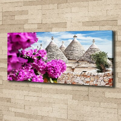 Foto en lienzo con acabado profesional horizontal Casas trulli
