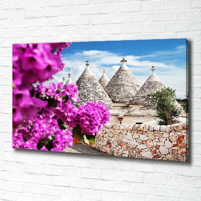 Foto en lienzo con acabado profesional horizontal Casas trulli