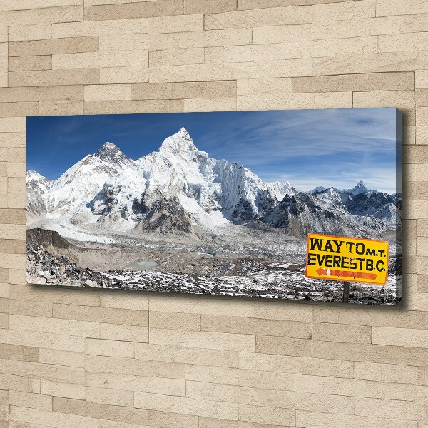 Cuadro canvas con impresión uv duradera horizontal Monte Everest