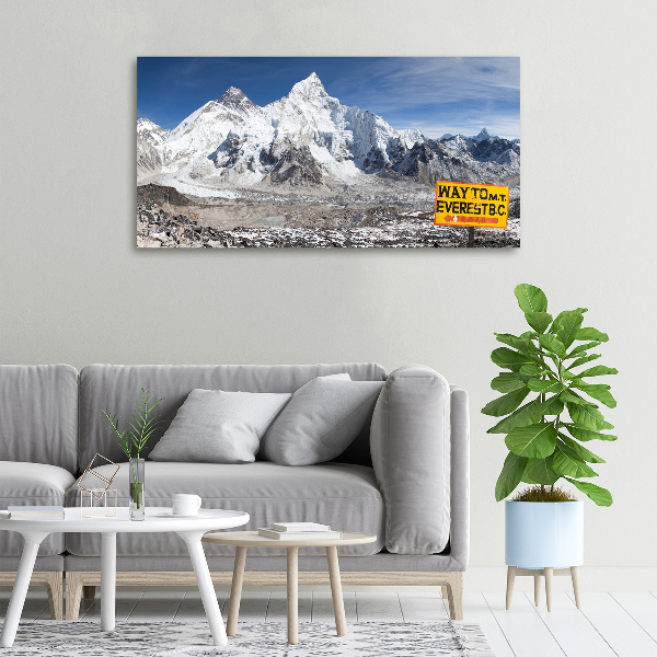 Cuadro canvas con impresión uv duradera horizontal Monte Everest