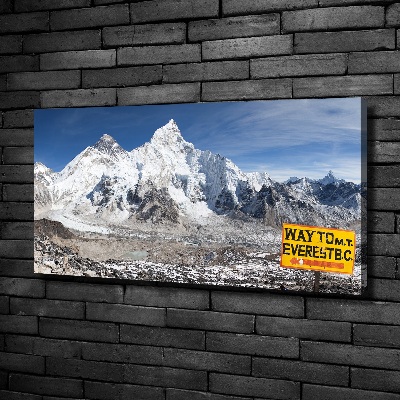 Cuadro canvas con impresión uv duradera horizontal Monte Everest