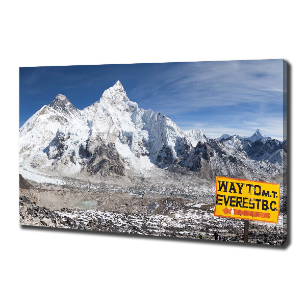 Cuadro canvas con impresión uv duradera horizontal Monte Everest