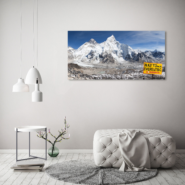 Cuadro canvas con impresión uv duradera horizontal Monte Everest