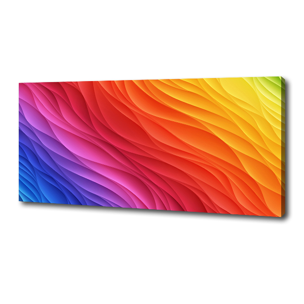 Cuadro canvas con impresión uv duradera horizontal Ondas de colores