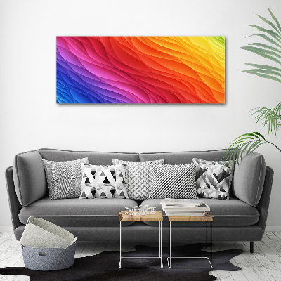 Cuadro canvas con impresión uv duradera horizontal Ondas de colores