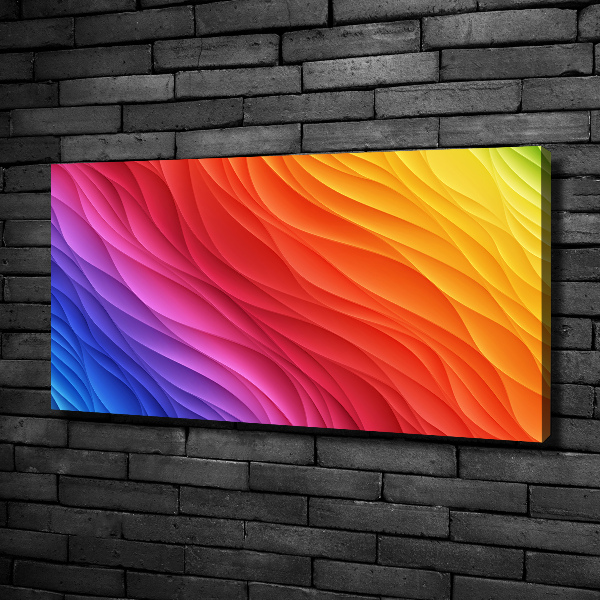 Cuadro canvas con impresión uv duradera horizontal Ondas de colores