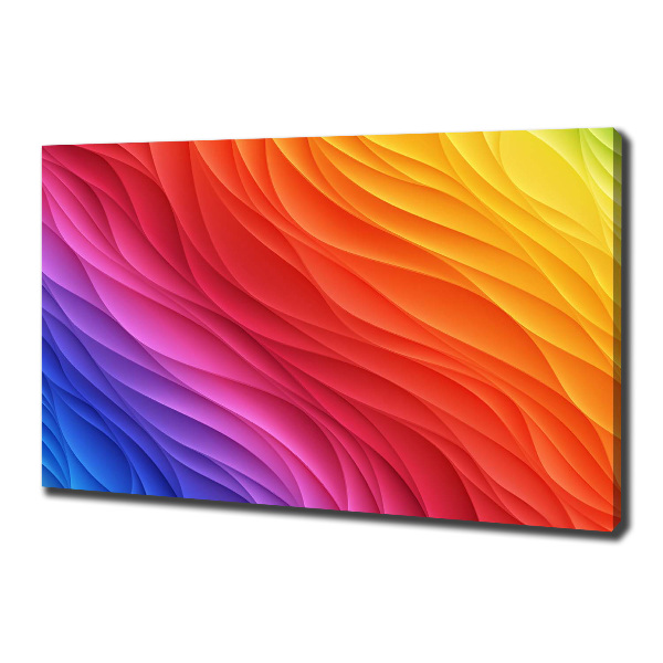 Cuadro canvas con impresión uv duradera horizontal Ondas de colores