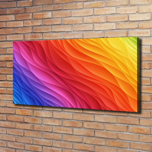 Cuadro canvas con impresión uv duradera horizontal Ondas de colores