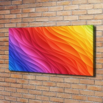 Cuadro canvas con impresión uv duradera horizontal Ondas de colores
