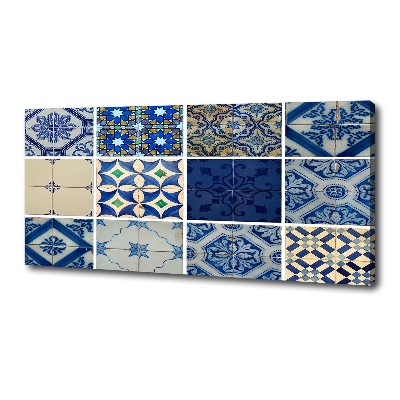 Cuadro canvas moderno de gran formato horizontal Azulejos portugueses
