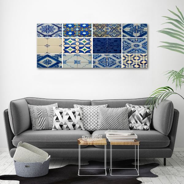 Cuadro canvas moderno de gran formato horizontal Azulejos portugueses