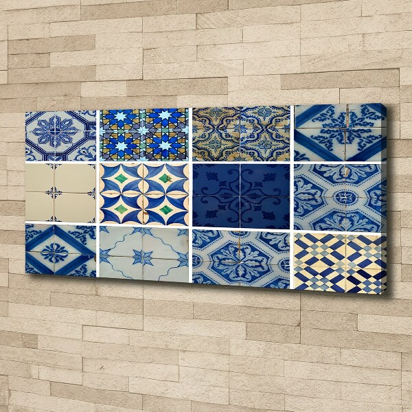 Cuadro canvas moderno de gran formato horizontal Azulejos portugueses