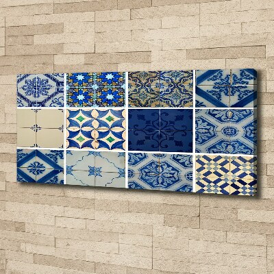 Cuadro canvas moderno de gran formato horizontal Azulejos portugueses