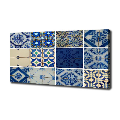Cuadro canvas moderno de gran formato horizontal Azulejos portugueses