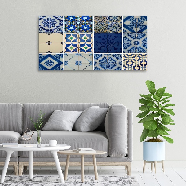 Cuadro canvas moderno de gran formato horizontal Azulejos portugueses