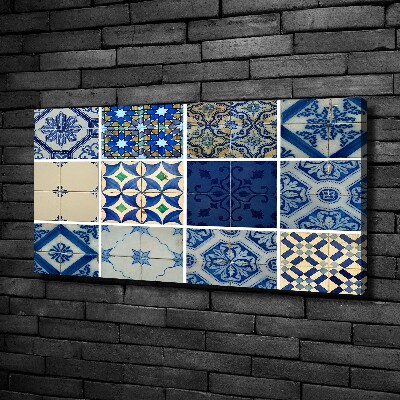 Cuadro canvas moderno de gran formato horizontal Azulejos portugueses