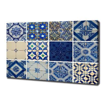 Cuadro canvas moderno de gran formato horizontal Azulejos portugueses