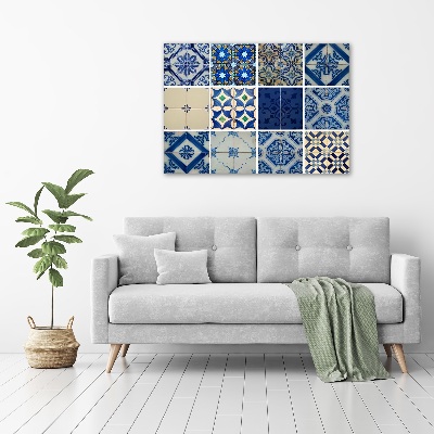 Cuadro canvas moderno de gran formato horizontal Azulejos portugueses