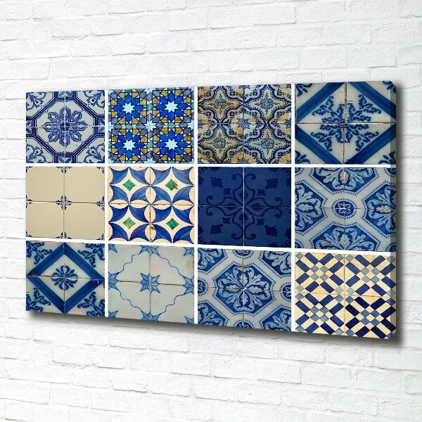Cuadro canvas moderno de gran formato horizontal Azulejos portugueses