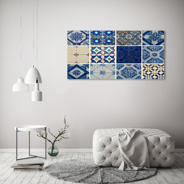 Cuadro canvas moderno de gran formato horizontal Azulejos portugueses