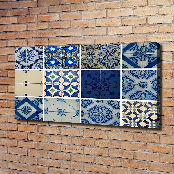 Cuadro canvas moderno de gran formato horizontal Azulejos portugueses