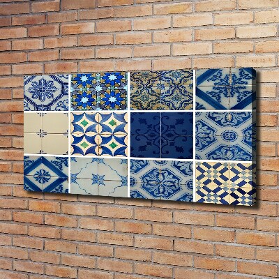 Cuadro canvas moderno de gran formato horizontal Azulejos portugueses
