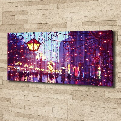 Fotocuadro en lienzo de alta calidad horizontal Luces en la ciudad