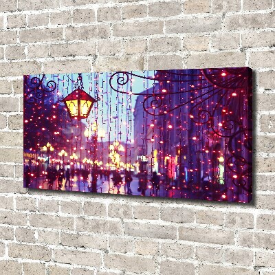 Fotocuadro en lienzo de alta calidad horizontal Luces en la ciudad
