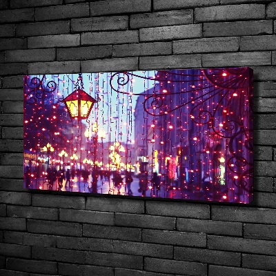 Fotocuadro en lienzo de alta calidad horizontal Luces en la ciudad
